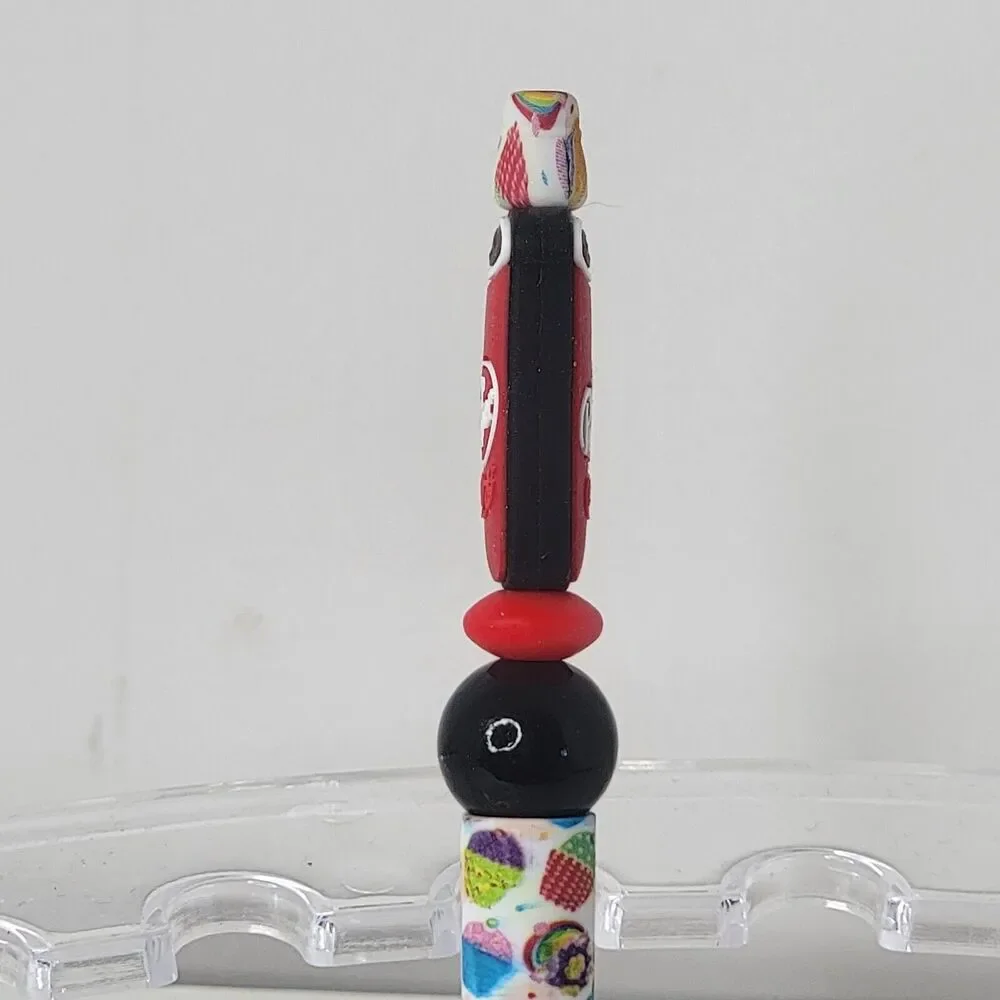 Focal Funny Beaded Pen Dr Pepper on Cupcake Base Souvenir